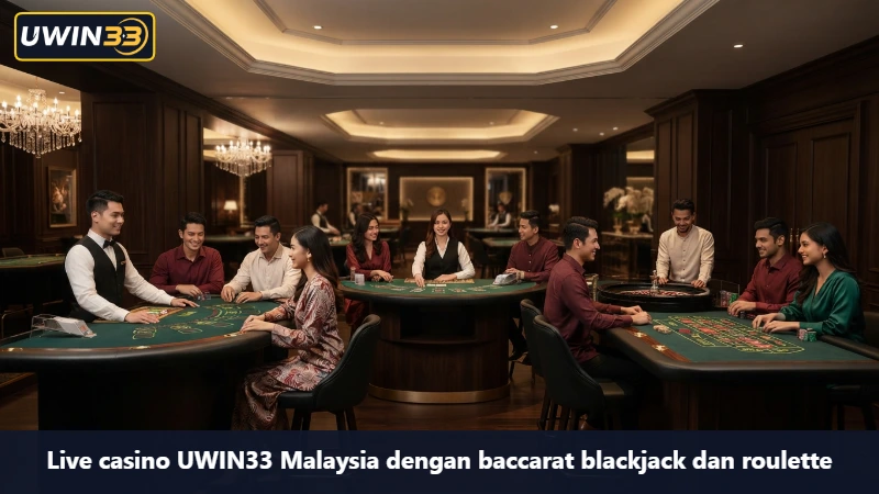 Live casino UWIN33 Malaysia dengan baccarat blackjack dan roulette